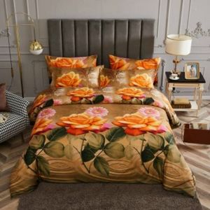 Dolce Mela 6 Piece Luxury Floral Bedding Duvet